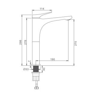 Смеситель для раковины Splenka S54.15.09 графит